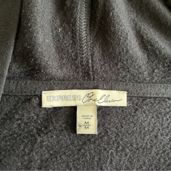 Express One Eleven Soft Black Sweatshirt - Picture 4 of 5